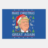 Funny Trump 2024 maakt kerst weer heel lomp. Inpakpapier Vel (Voorkant 3)