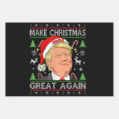Funny Trump 2024 maakt kerst weer heel lomp. Inpakpapier Vel (Voorkant)