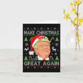Funny Trump 2024 maakt kerst weer heel lomp. Kaart (Gele Bloem)