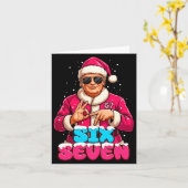 Funny Trump 67 Meme Costume Six Seven Christmas Sa Kaart (Gele Bloem)