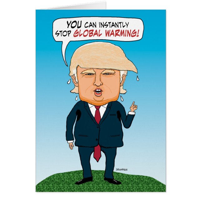 Funny Trump Advice on Global Warming Birthday (Voorkant)