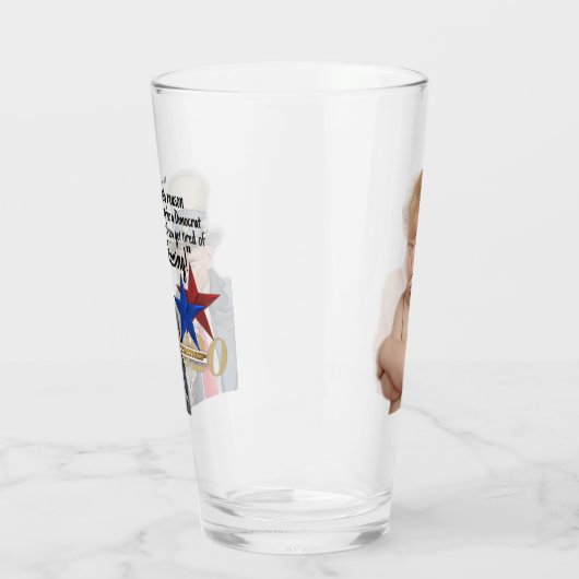 Funny Trump Baby Quote Glas (Links)