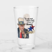 Funny Trump Baby Quote Glas (Voorkant)