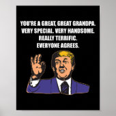 Funny Trump Best Grandpa Ever Iedereen is het eens Poster (Voorkant)