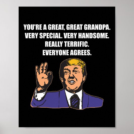 Funny Trump Best Grandpa Ever Iedereen is het eens Poster (Voorkant)