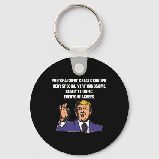 Funny Trump Best Grandpa Ever Iedereen is het eens Sleutelhanger (Voorkant)