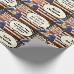 Funny Trump Birthday Cadeaupapier<br><div class="desc">Een grappig verjaardagsartikel met Trump en grappige citaten,  "Ik zal je geboortebewijs moeten zien" "Laten we Covfefe" en last,  maar niet in de laatste plaats... ."Ik hoop dat je verjaardag Yuuge is" Een geweldig verjaardagsartikel dat je cadeau zeker zal laten opvallen en het ontvangende giggle :)</div>