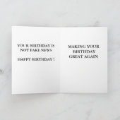 Funny Trump Birthday Kaart (Binnen)