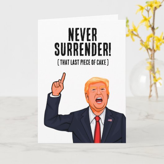 Funny Trump Birthday Kaart (Gele Bloem)