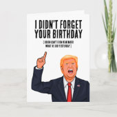 Funny Trump Birthday Kaart (Voorkant)