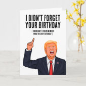 Funny Trump Birthday Kaart (Gele Bloem)