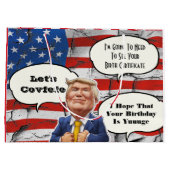 Funny Trump Birthday Large Cadeautasje (Achterkant)