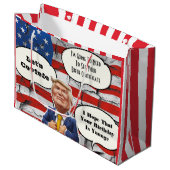 Funny Trump Birthday Large Cadeautasje (Voorkant Gekanteld)