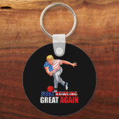 Funny Trump Bowling Make Bowling Great Again  Sleutelhanger (Voorkant)