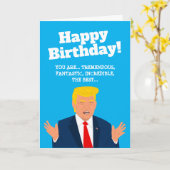 Funny Trump cartoon Birthday wenskaart Kaart (Gele Bloem)