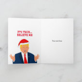 Funny Trump cartoon Kerstmis wenskaart Kaart (Binnen)