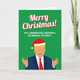 Funny Trump cartoon Kerstmis wenskaart Kaart