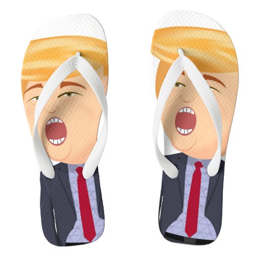 FUNNY TRUMP CARTOON TEENSLIPPERS (Voetbed)