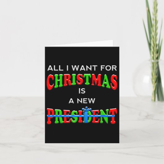 Funny Trump Christmas Anti Biden Voter Mannen Vrou Kaart (Voorkant)