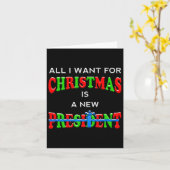 Funny Trump Christmas Anti Biden Voter Mannen Vrou Kaart (Gele Bloem)