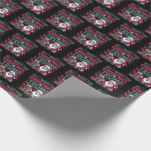 Funny Trump Christmas Gift Wrap, Trump Christmas Cadeaupapier (Hoek)