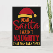 Funny Trump Christmas Pajamas Fake News  Kaart (Voorkant)