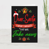 Funny Trump Christmas Pajamas Fake News Kaart (Voorkant)