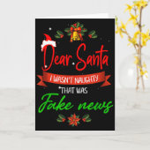 Funny Trump Christmas Pajamas Fake News  Kaart (Gele Bloem)