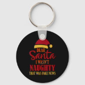 Funny Trump Christmas Pajamas Fake News  Sleutelhanger (Voorkant)