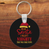 Funny Trump Christmas Pajamas Fake News  Sleutelhanger (Voorkant)