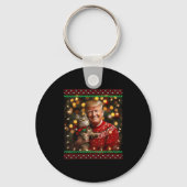 Funny Trump Christmas Sweater For Cat Lovers  Sleutelhanger (Voorkant)