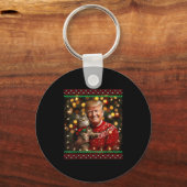 Funny Trump Christmas Sweater For Cat Lovers  Sleutelhanger (Voorkant)