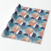 FUNNY TRUMP CHRSTMAS Wrapping Paper Cadeaupapier (Uitgerold)