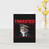 Funny Trump Clown Political Pun Tarrified Kaart (Gele Bloem)