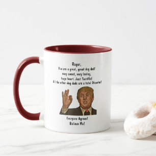 Funny Trump Dog Dad Vaderdag Coffee Mok