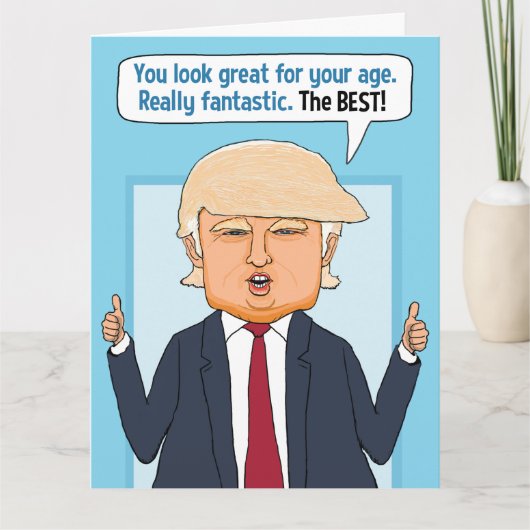 Funny Trump Fake Birthday News Kaart (Voorkant)