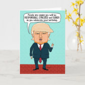 Funny Trump Fake News Birthday Kaart (Gele Bloem)