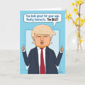 Funny Trump Fake News Birthday Kaart (Gele Bloem)