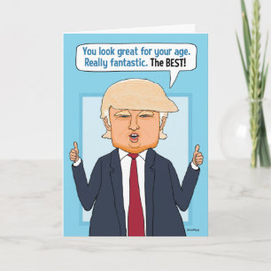 Funny Trump Fake News Birthday Kaart