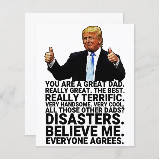 Funny Trump Father Birthday Card (Voorkant / Achterkant)