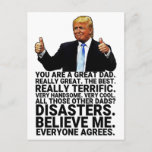 Funny Trump Father Birthday Card Briefkaart<br><div class="desc">Een grappige Trump-Vaderdag kaart,  ideale cadeautjes voor Vaderdag en verjaardag.
Pas je eigen bericht aan!</div>