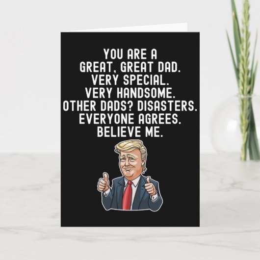 Funny Trump Father Birthday Kaart (Voorkant)