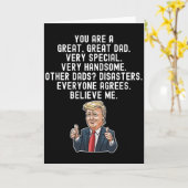 Funny Trump Father Birthday Kaart (Gele Bloem)