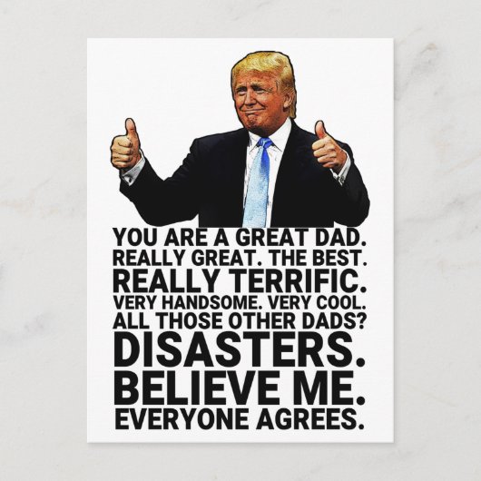 Funny Trump Father Birthday Kaart (Voorkant)