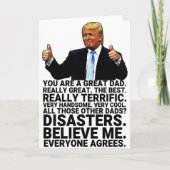 Funny Trump Father Birthday Kaart (Voorkant)