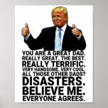 Funny Trump Father Birthday Kaart Poster<br><div class="desc">Een grappige Trump-Vaderdag kaart,  ideale cadeautjes voor Vaderdag en verjaardag. Pas je eigen bericht aan!</div>