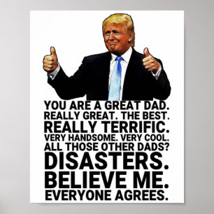 Funny Trump Father Birthday Kaart Poster