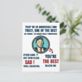 Funny trump father's day gift  briefkaart (Staand voorkant)