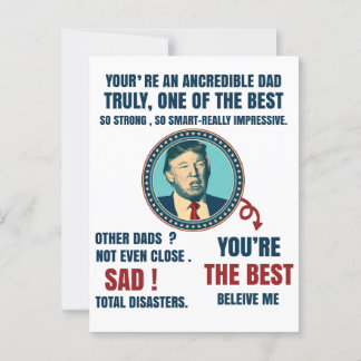 Funny trump father's day gift  briefkaart