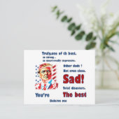 funny trump father's day gift card briefkaart (Staand voorkant)